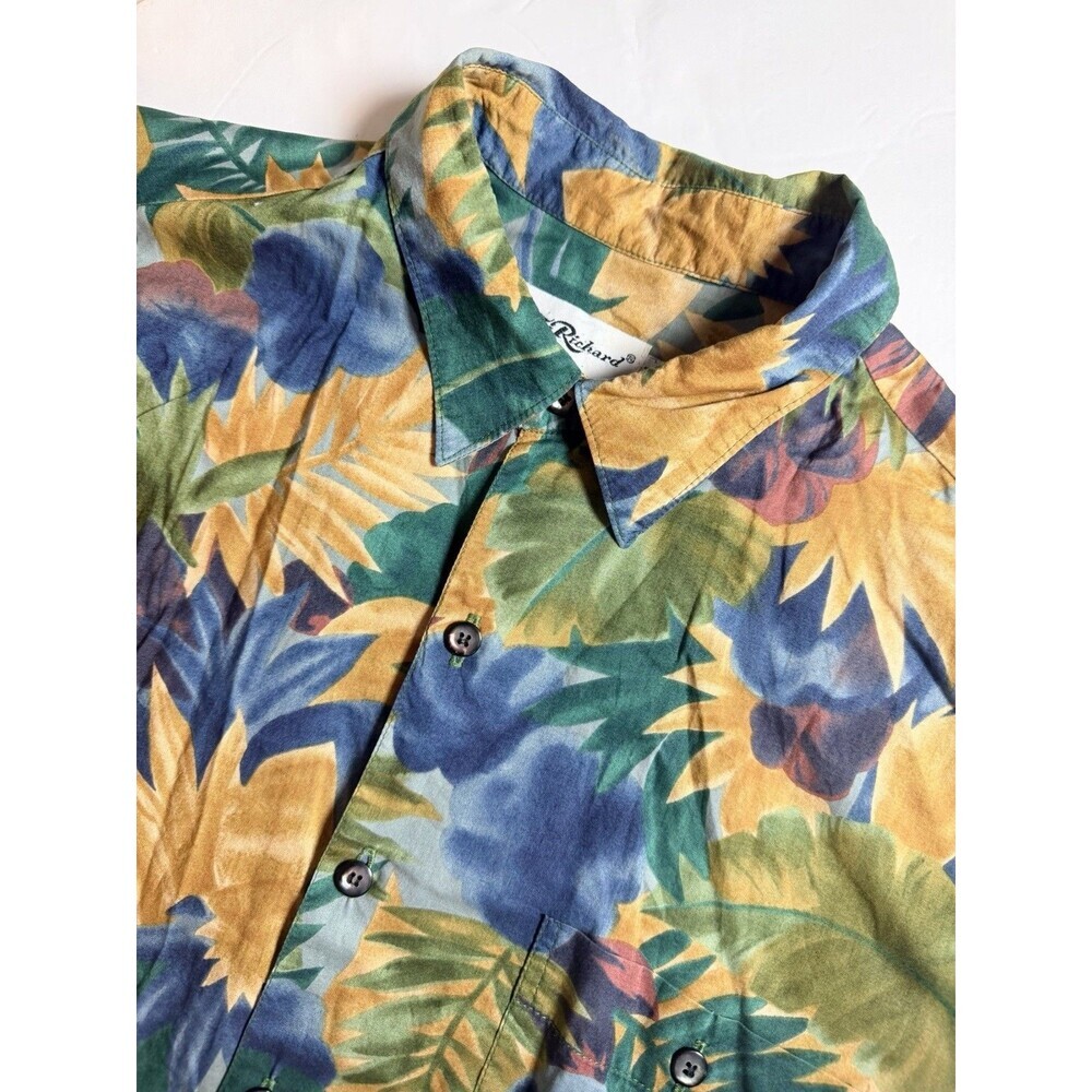 Vintage Tori Richards Men’s Hawaiian Button Up Shirt Medium Cotton Lawn